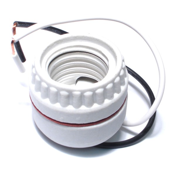 Midwest Fastener Medium Base Porcelain 2-Piece Ring Type Sockets 2PK 77852